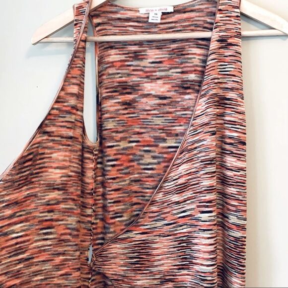 Alice + Olivia Space Dyed Midi Wrap Vest - Picture 3 of 8